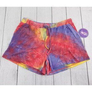 Suzzi Tie-Dye Drawstring Shorts Womens Size Large